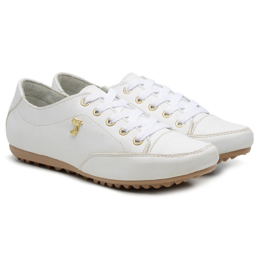 Tênis Feminino Casual Conforto 33 ao 42 - 202 Branco