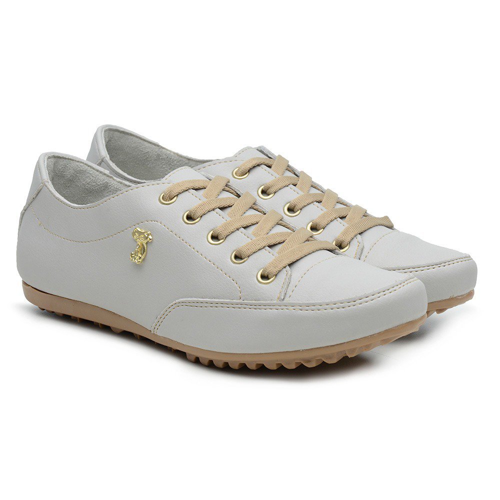 Tênis Feminino Casual Conforto 33 ao 42 - 202 Off White