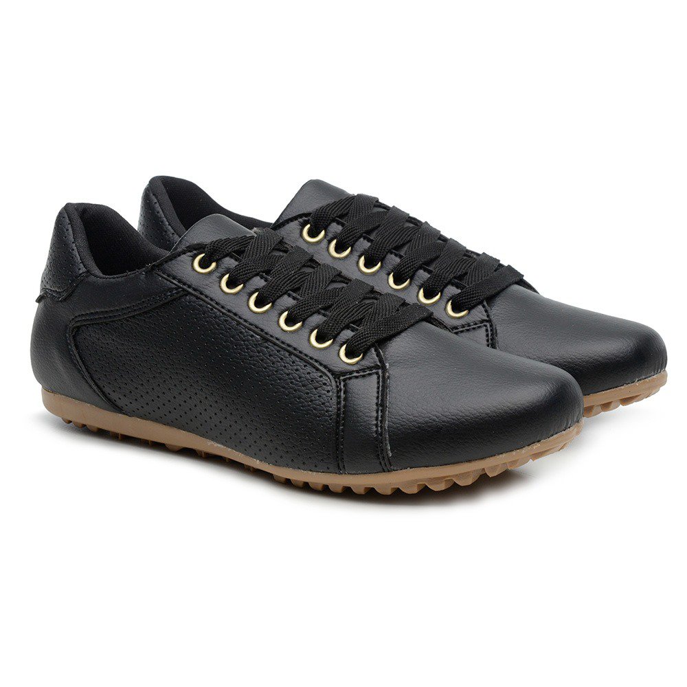 Tênis Feminino Casual Conforto 33 ao 42 - 200 Preto
